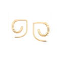 Dana gold and jewelry Aero Earrings - Gold-plated sterling silver open hoop earrings on a neutral background