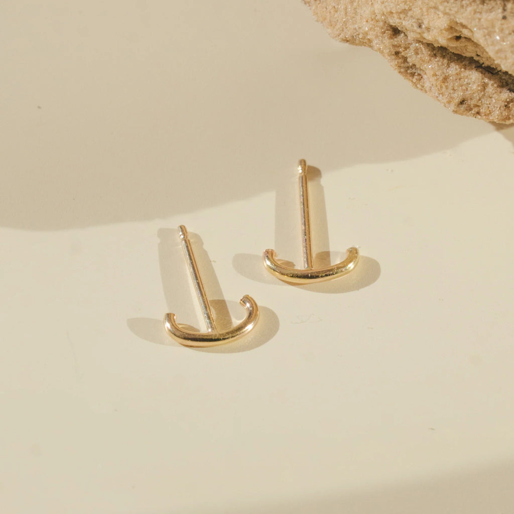 Dana Gold and Jewelry Bateau Studs 14k Gold-Filled Minimalist Earrings