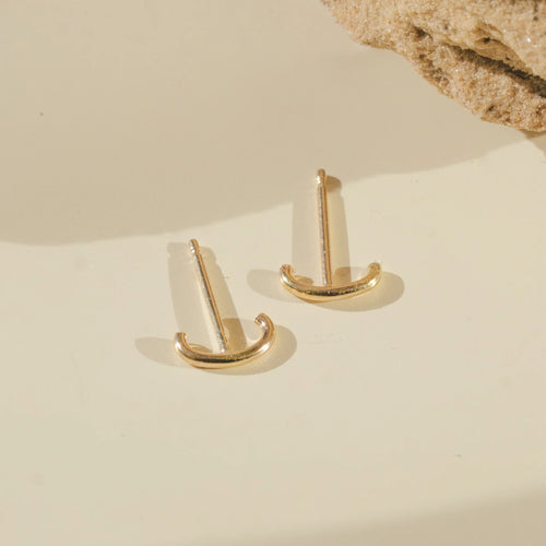 Dana Gold and Jewelry Bateau Studs 14k Gold-Filled Minimalist Earrings