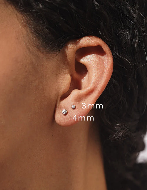 Cosmic Nap Studs – Gold Titanium Flat Back Earrings