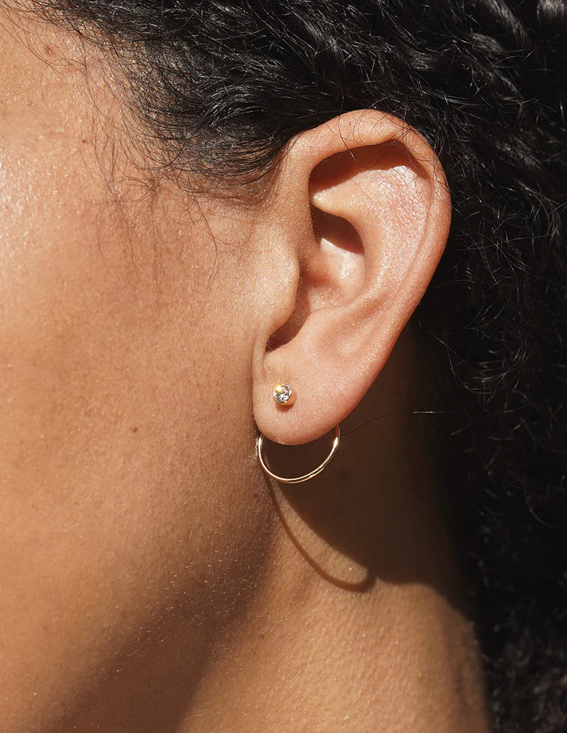 Halo Earrings – 14k Gold-Filled Modern Threader Earrings