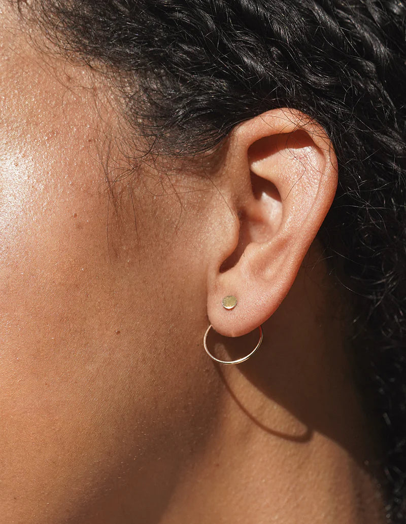 Halo Earrings – 14k Gold-Filled Modern Threader Earrings