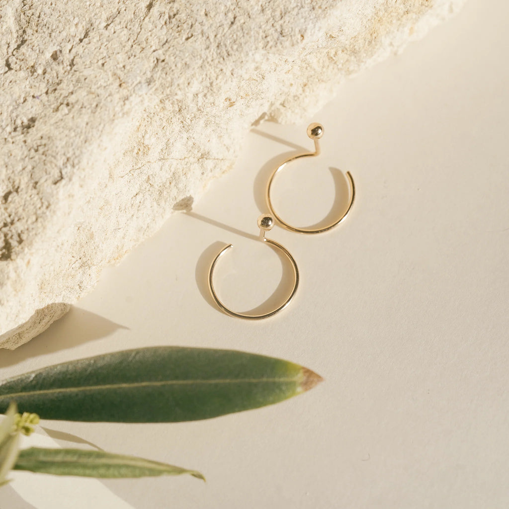 Halo Earrings – 14k Gold-Filled Modern Threader Earrings