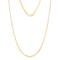 Dana gold and jewelry herringbone necklace in 14k gold filled on a model