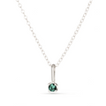 Dana gold and jewelry Kismet Birthstone Necklace in sterling silver with a delicate 3mm birthstone pendant on a fine chain