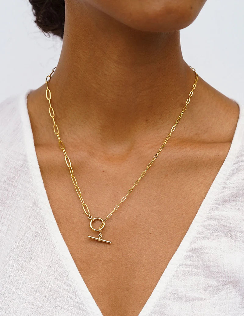 Mix Mix Gold-Plated Layering Necklace – 18 inch