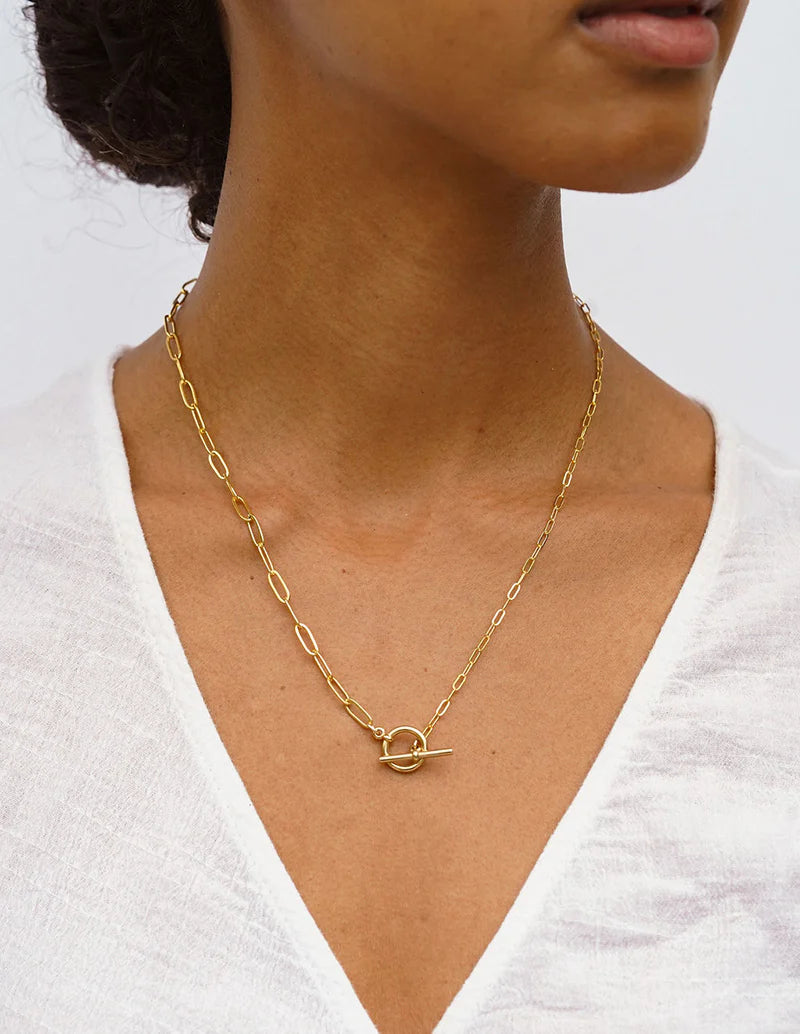 Mix Mix Gold-Plated Layering Necklace – 18 inch