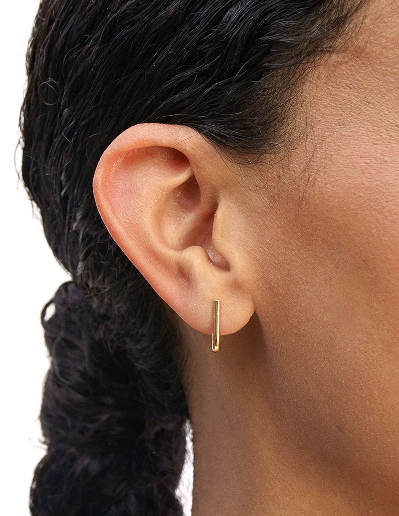 Nest Earrings – Gold-Plated Sterling Silver Minimalist Drop Earrings