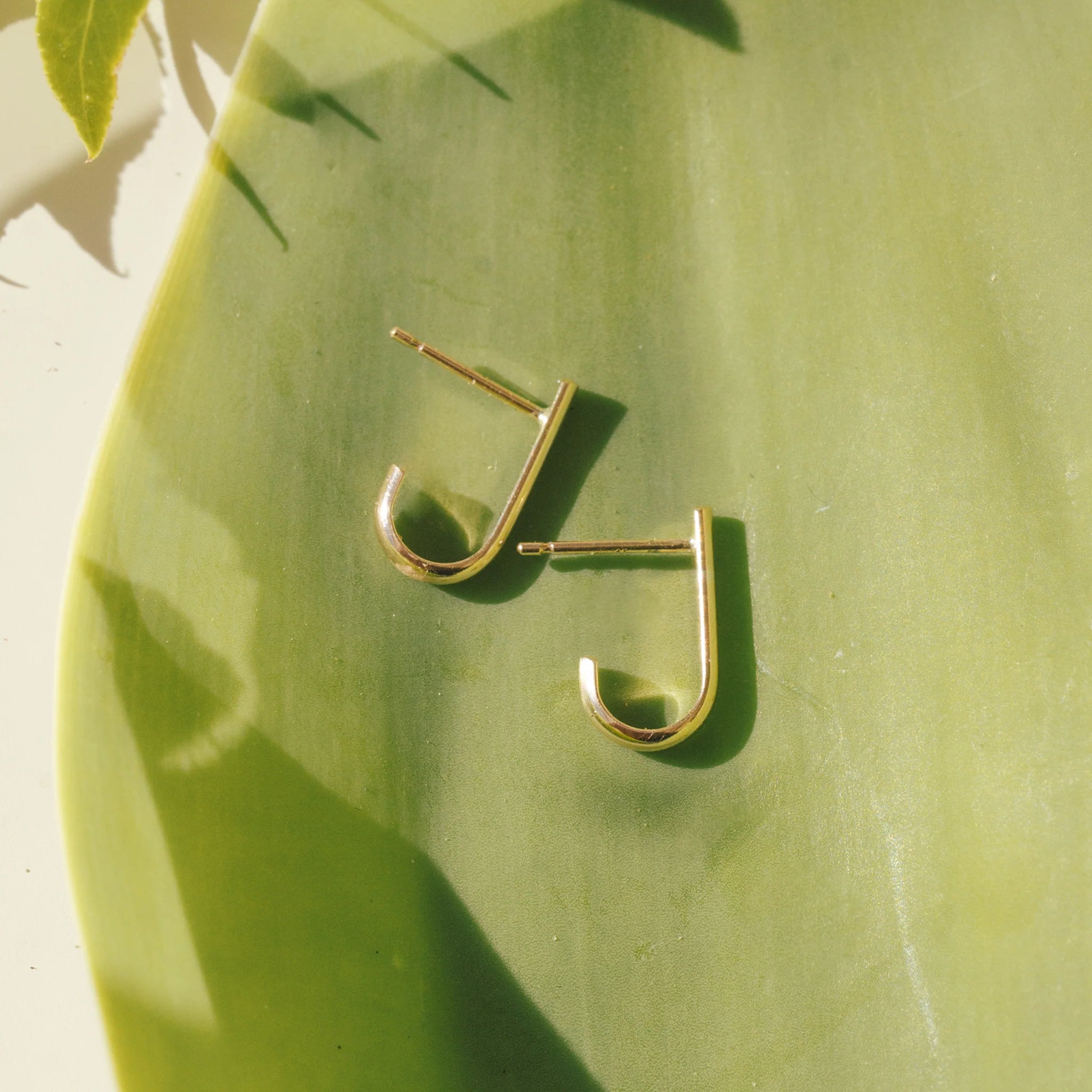 Nest Earrings – Gold-Plated Sterling Silver Minimalist Drop Earrings