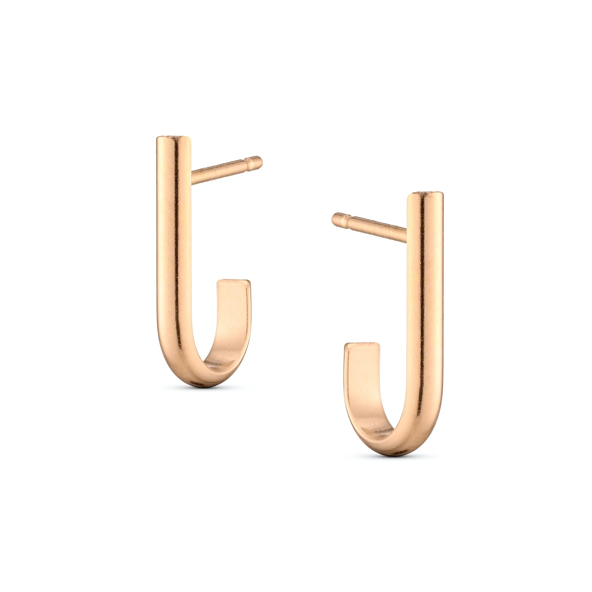 Dana gold and jewelry Nest Earrings - gold-plated-sterling-silver minimalist drop earrings on ear