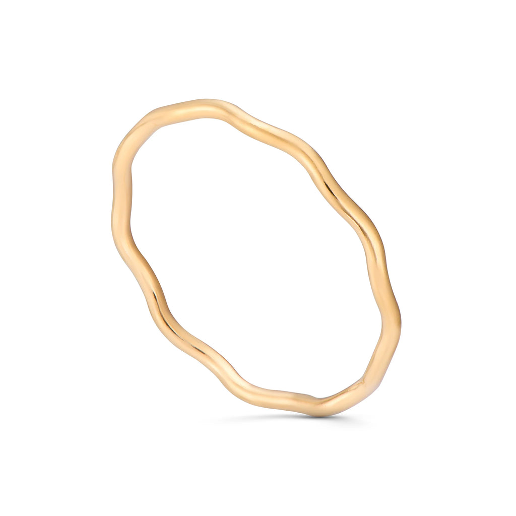 Oasis Ring – 14k Gold-Filled Wavy Band