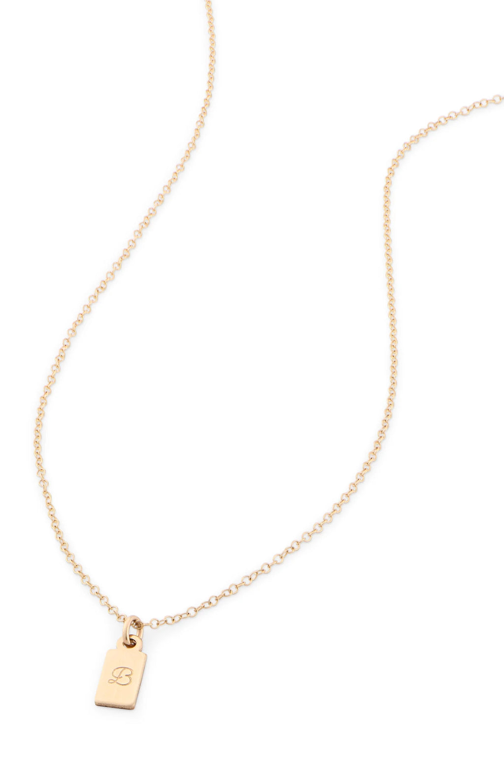 Personalized Memo Necklace/Charm – Gold Fill Letters A-Z
