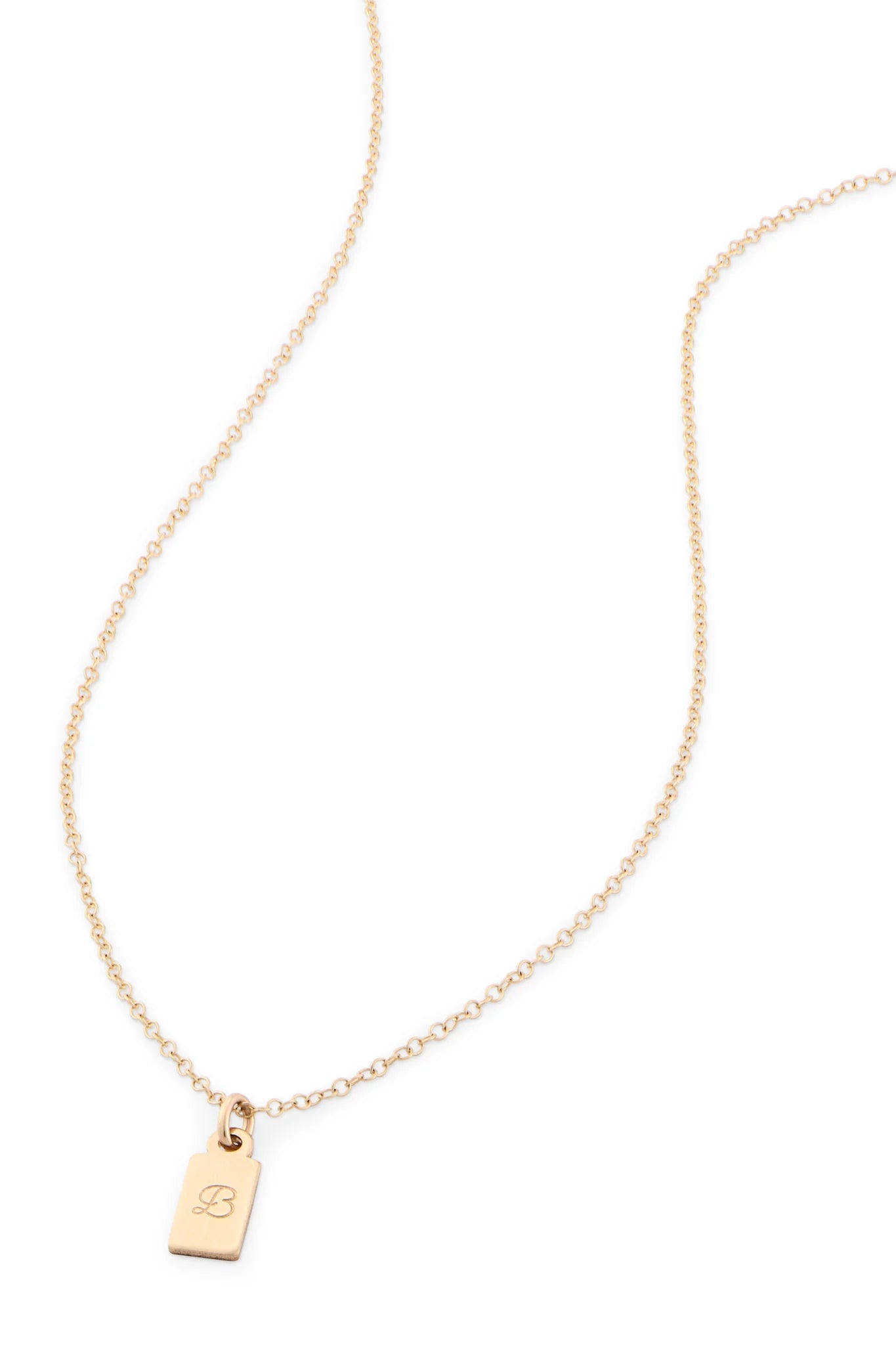 Personalized Memo Necklace/Charm – Gold Fill Letters A-Z